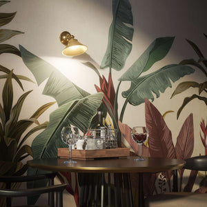 Brass wall-mounted light, vintage design with adjustable joint, elegant and functional interior lighting by Ghidini 1849 - Finish: OBS Bronze Satin Brass