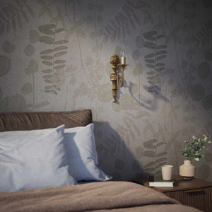 Brass wall light in Louis XV style, with decorative details and artisanal craftsmanship, Made in Italy by Ghidini 1849 - Finish: OBS Bronze Satin Brass