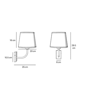 Wall Lamp in Brass with Linen Shade by Ghidini 1849