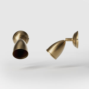 Wall spot brass full rotation Nordic design professional adjustable lighting Made in Italy modern by Ghidini 1849 - Finish: OBS Bronze Satin Brass
