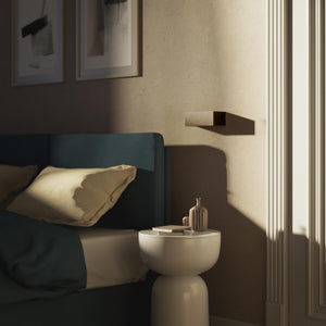 Modern brass rectangular wall lamp, bidirectional light, elegant interior lighting by Ghidini 1849 | Finish: OBM Bronze Satin Matt Brass