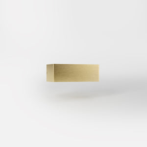 Modern brass rectangular wall lamp, bidirectional light, elegant interior lighting by Ghidini 1849 | Finish: OBV Bronze Satin Light Brass