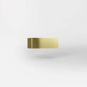 Modern brass rectangular wall lamp, bidirectional light, elegant interior lighting by Ghidini 1849 | Finish: OLV Polished Brass