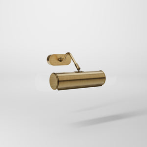 Brass picture light with 20cm shade, internal reflector, and adjustable joint. Perfect for enhancing artwork and interiors by Ghidini 1849 - Finish: OBS Bronze Satin Brass