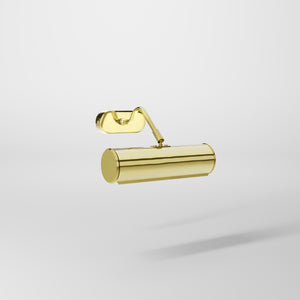 Brass picture light with 20cm shade, internal reflector, and adjustable joint. Perfect for enhancing artwork and interiors by Ghidini 1849 - Finish: OLV Polished Brass