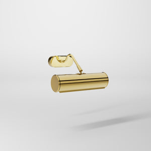 Brass picture light with 20cm shade, internal reflector, and adjustable joint. Perfect for enhancing artwork and interiors by Ghidini 1849 - Finish: ORO 24K Gold Plated