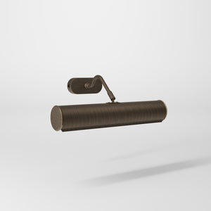 Brass picture light with 30cm shade, internal reflector, and adjustable joint. Ideal for enhancing artwork and decorative interiors by Ghidini 1849 - Finish: OBM Bronze Satin Matt Brass