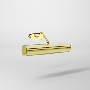 Brass picture light with 30cm shade, internal reflector, and adjustable joint. Ideal for enhancing artwork and decorative interiors by Ghidini 1849 - Finish: OLV Polished Brass