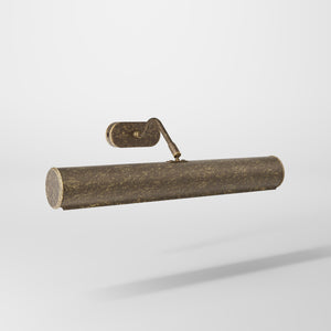 Brass picture light with reflector, adjustable arm, and minimalist design. Perfect for illuminating artwork in elegant interiors by Ghidini 1849 - Finish: OAS Antique Brass