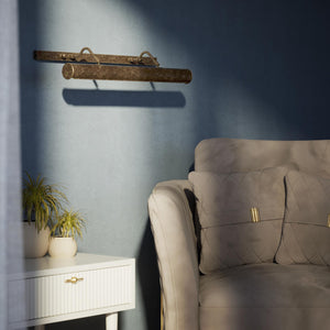 Classic brass picture light 60 cm with integrated reflector and adjustable dual arm for artworks by Ghidini 1849 - Finish: OAS Antique Brass