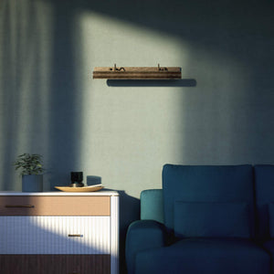 Classic brass picture light 60 cm with integrated reflector and adjustable dual arm for artworks by Ghidini 1849 - Finish: OAS Antique Brass