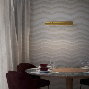 Classic brass picture light 60 cm with integrated reflector and adjustable dual arm for artworks by Ghidini 1849 - Finish: ORO 24K Gold Plated