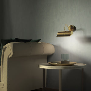 Baroque brass picture wall lamp with ornaments, decorative rosette and adjustable arm for artistic lighting by Ghidini 1849 - Finish: ORO 24K Gold Plated