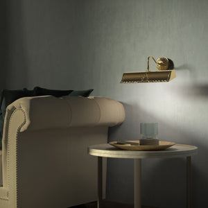 Classical brass picture wall lamp 30 cm with rocaille decorations, floral rosette and adjustable arm by Ghidini 1849 - Finish: ORO 24K Gold Plated