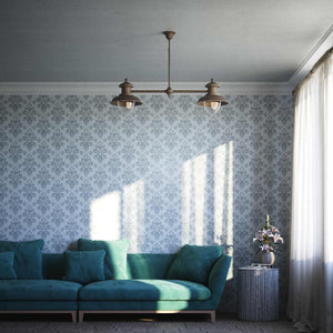 Brass beam suspension with two glass diffusers and adjustable rod, Italian design inspired by historic pier lanterns by Ghidini 1849 - Finish: OBM Bronze Satin Matt Brass