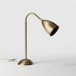 Table lamp brass flexible tube contemporary design adjustable lighting Made in Italy modern style - Finish: OBS Bronze Satin Brass