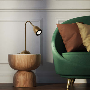 Table lamp brass flexible tube contemporary design adjustable lighting Made in Italy modern style - Finish: OBS Bronze Satin Brass