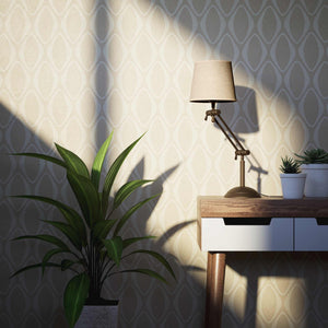 Classic brass table lamp with fluted stem adjustable double joint and grey linen-effect fabric shade Made in Italy by Ghidini 1849 - Finish: OBM Bronze Satin Matt Brass