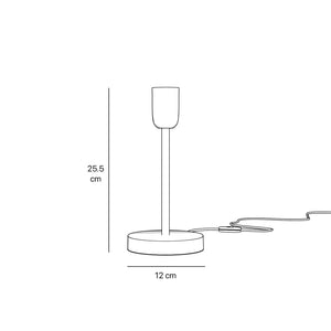 Modern brass table lamp with stem, minimalist and elegant design, ideal for desks, bedside tables, and consoles by Ghidini 1849
