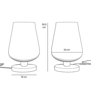 Brass table lamp with white glass shade, refined design for sophisticated interiors by Ghidini 1849