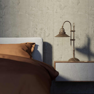 Vintage brass table lamp with adjustable arm and swivel conical shade perfect for desk lighting by Ghidini 1849 - Finish: OAS Antique Brass