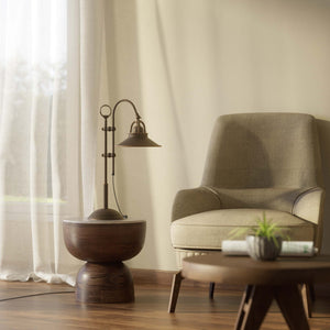 Vintage brass table lamp with adjustable arm and swivel conical shade perfect for desk lighting by Ghidini 1849 - Finish: OBM Bronze Satin Matt Brass