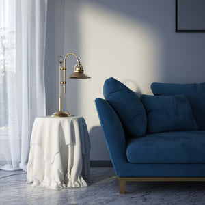 Vintage brass table lamp with adjustable arm and swivel conical shade perfect for desk lighting by Ghidini 1849 - Finish: OBS Bronze Satin Brass