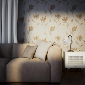 Brass table lamp with floral frosted glass shade, elegant Art Nouveau design for refined interiors by Ghidini 1849 - Finish: OAS Antique Brass