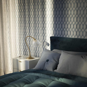 Desk lamp brass ribbed glass clear adjustable joint retro design desk Italian Ghidini 1849 - Finish: OBS Bronze Satin Brass