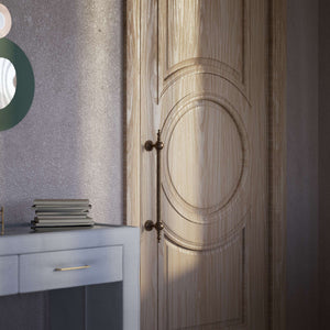 Brass pull handle with a twisted shaft, classic and elegant design, ideal for exclusive entrances by Ghidini 1849 - Finish: OAS Antique Brass