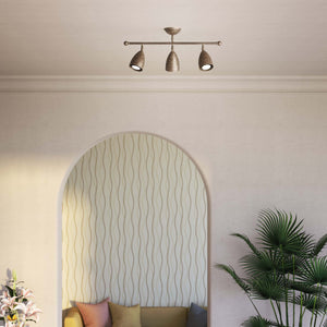 3 adjustable spotlights brass Nordic design flexible joints customized lighting Made in Italy ceiling lamp - Finish: OAS Antique Brass