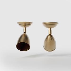 Ceiling spotlight brass adjustable complete joint modern design customized lighting Made in Italy - Finish: OBS Bronze Satin Brass