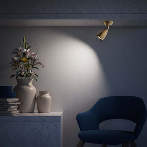 Ceiling spotlight brass adjustable complete joint modern design customized lighting Made in Italy - Finish: OBS Bronze Satin Brass