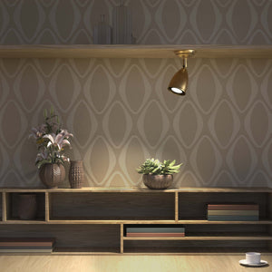 Ceiling spotlight brass adjustable complete joint modern design customized lighting Made in Italy - Finish: OBS Bronze Satin Brass