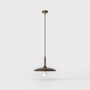 Vintage brass pendant lamp 30cm, adjustable height by Ghidini 1849 - Finish: OAS Antique Brass