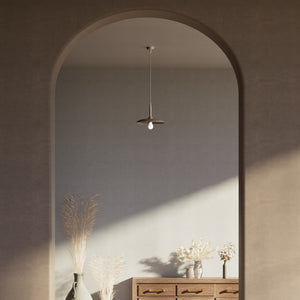Vintage brass pendant lamp 30cm, adjustable height by Ghidini 1849 - Finish: OAS Antique Brass