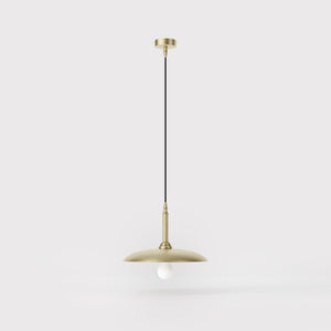 Vintage brass pendant lamp 30cm, adjustable height by Ghidini 1849 - Finish: OBV Bronze Satin Light Brass