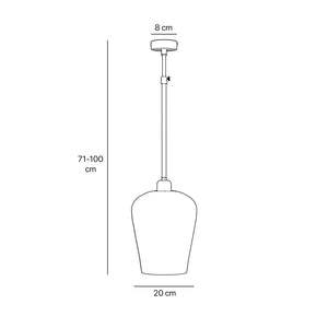 Pendant light with brass stem and white glass shade, elegant design for sophisticated interiors by Ghidini 1849