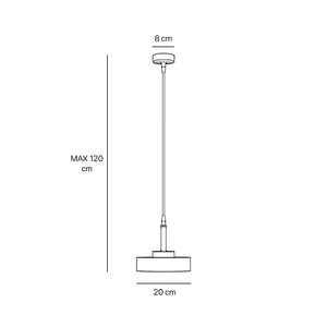 Single-light pendant lamp in black metal with a gold interior, minimalist design for living rooms and kitchens by Ghidini 1849