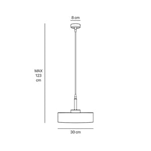 Pendant lamp with a large metal shade in matte black and gold interior, perfect for modern and stylish spaces by Ghidini 1849