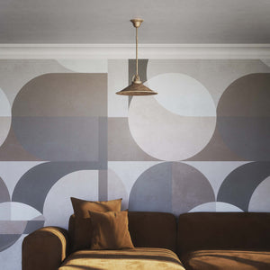 Industrial brass pendant light with wide conical shade perfect for tables and dining areas by Ghidini 1849 - Finish: OAS Antique Brass