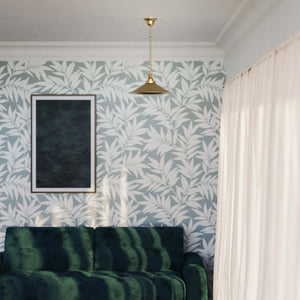 Industrial brass pendant light with wide conical shade perfect for tables and dining areas by Ghidini 1849 - Finish: OBS Bronze Satin Brass