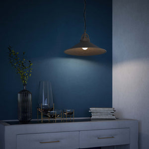 Industrial brass pendant light with adjustable chain and 35 cm lampshade by Ghidini 1849 - Finish: OBM Bronze Satin Matt Brass