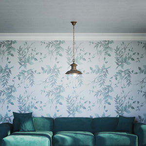 Nautical style pendant lamp in brass and transparent glass, design inspired by maritime lanterns, Al Mare collection Ghidini 1849 - Finish: OAS Antique Brass