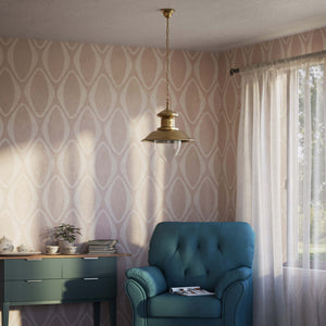 Outdoor pendant lamp in brass with teardrop-shaped glass shade. Nautical design and adjustable chain. Ideal for porches and gardens by Ghidini 1849 - Finish: OBS Bronze Satin Brass