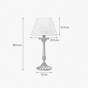 Abat Jour Art Nouveau Floral Brass White Fabric by Ghidini 1849