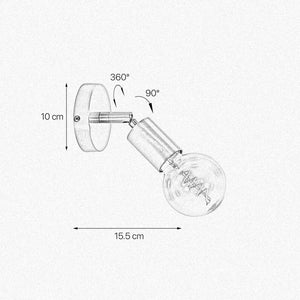 Adjustable Brass Wall Light Premium Elitia by Ghidini 1849