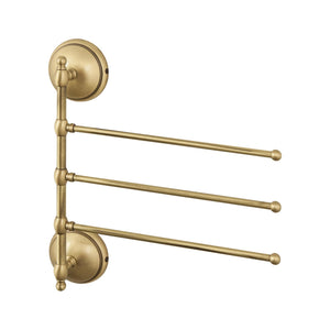 Adjustable Towel Rack Solid Bronzed Brass Alba by Ghidini 1849