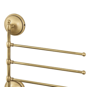 Adjustable Towel Rack Solid Bronzed Brass Alba by Ghidini 1849