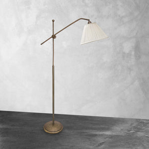 Antique Brass Swing Arm Floor Lamp Adjustable by Ghidini 1849